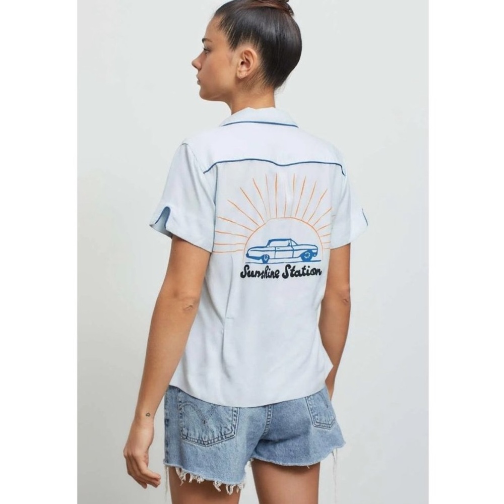 Urban Outfitters Sunshine Station button down bowling shirt